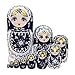 MINMEER Russian Nesting Dolls Wooden Matryoshka Dolls 10 Piece Set Cute Handmade Toys and Nesting Dolls Russian Christmas Decorations - Image 2