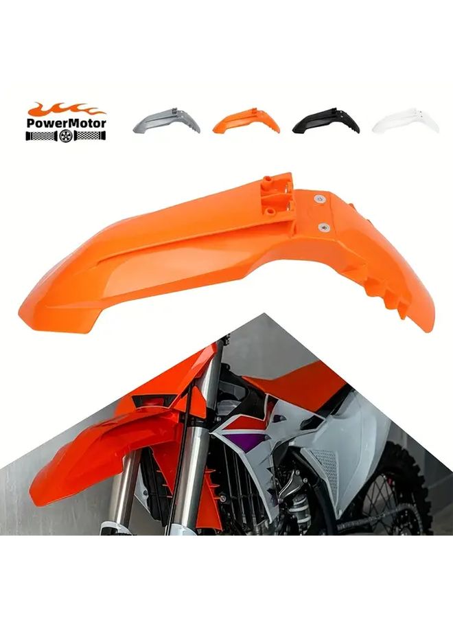 Universal Motorcycle Front Fender Splash Guard PP Protector Cover For Dirt Bike Mud Protection Black - Image 1