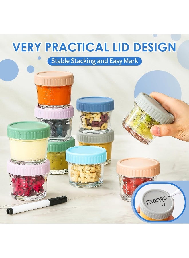DRKIO 6 Pack Glass Baby Food Storage Containers - 4 Oz Baby Food Jars with Lids - Image 5