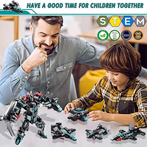 MOONTOY 577PCS STEM Robot Building Toys Set 25in1 Engineering Kit Building Blocks Bricks Construction Vehicles Educational Christmas Birthday Gifts for Kids Boys Girls 5 6 7 8 9 10 11 12 Year Old - Image 5