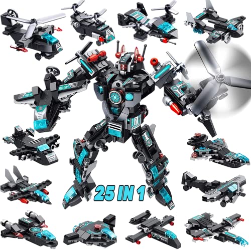 MOONTOY 577PCS STEM Robot Building Toys Set 25in1 Engineering Kit Building Blocks Bricks Construction Vehicles Educational Christmas Birthday Gifts for Kids Boys Girls 5 6 7 8 9 10 11 12 Year Old - Image 1