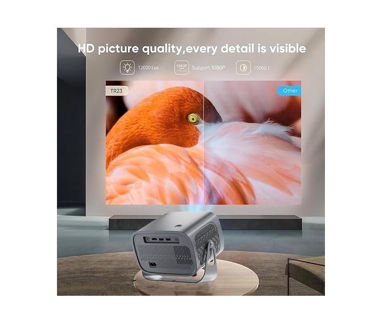Portable Mini Projector – Compact 3D LED Home Theater with Full HD 720P & Smart TV Support - Image 2