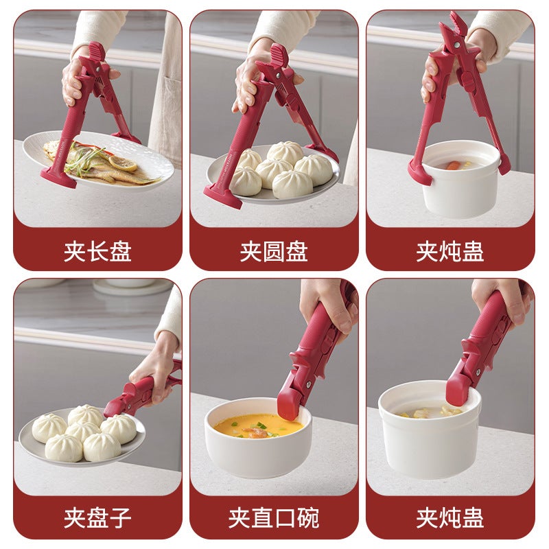 Two-In-One Multi-Functional Anti-Scalding Clip Plate Taking Device Bowl Clip Lifting Clip Taishan Clip Silicone Anti-Skid Anti-Scalding Clip - Image 5