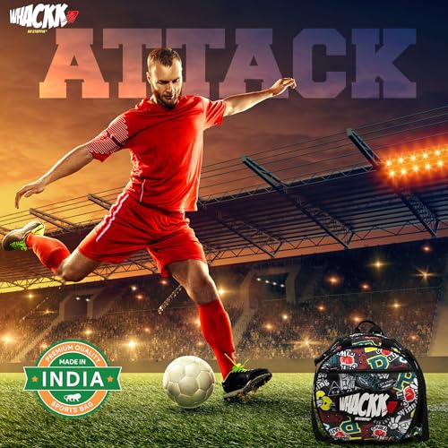 WHACKK Attack Soccer 12L Rugby Football Equipment Bags|Basketball Volleyball Bags |Adjustable Strap Backpack |Easy Access Pocket Mesh Bottle Holders | Ball Bag |Kitbag |Bag - Image 2