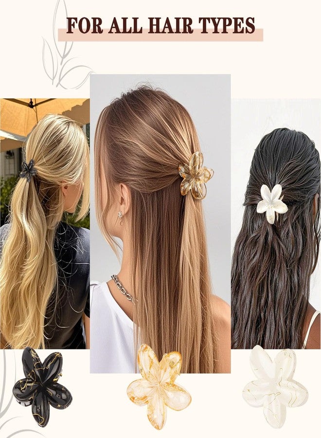 CUBACO 6 Pcs Small Flower Hair Clips for Women Girls 1.57 Inch Cute Hair Clips Hawaiian Flower Decorative Hair Clip Plumeria Hibiscus Claw Clips for Thin Hair Non Slip Hair Accessories - Image 5