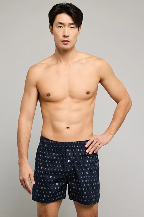 أر أند بي Printed Boxer with Elastic Waist