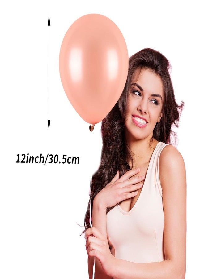 Biapian Rose Gold and Black Balloons Set, 12 inch Metallic Rose Gold Balloons Pearl Rose Gold Confetti Balloons Black Latex Balloons Party Balloons for Birthday Baby Shower Wedding Party Decorations - Image 4