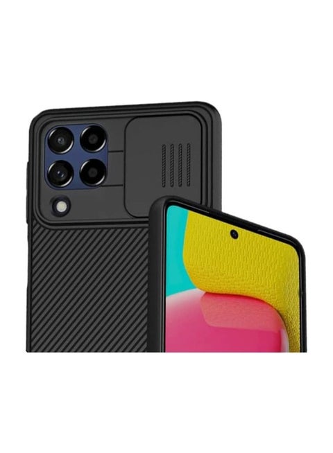 Case for Samsung Galaxy M53, [Camera Protection] with Slide Camera Cover, Slim Stylish Protective Case, Ultra-Thin Premium Hybrid Mobile Phone Case for Samsung Galaxy M53 5G Black