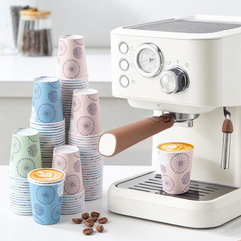 Clawsoff [300 Pack 8 OZ Paper Cups, Disposable Coffee Cups 8 oz Colourful Hot/Cold Beverage Drinking Cups for Office Party Home Picnic - Image 4