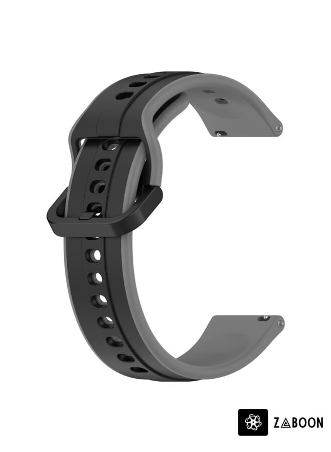 Zaboon سوار ساعة أمازفيت GTS 4 20 مم حلقة محدبة ثنائية اللون من السيليكون - Image 2