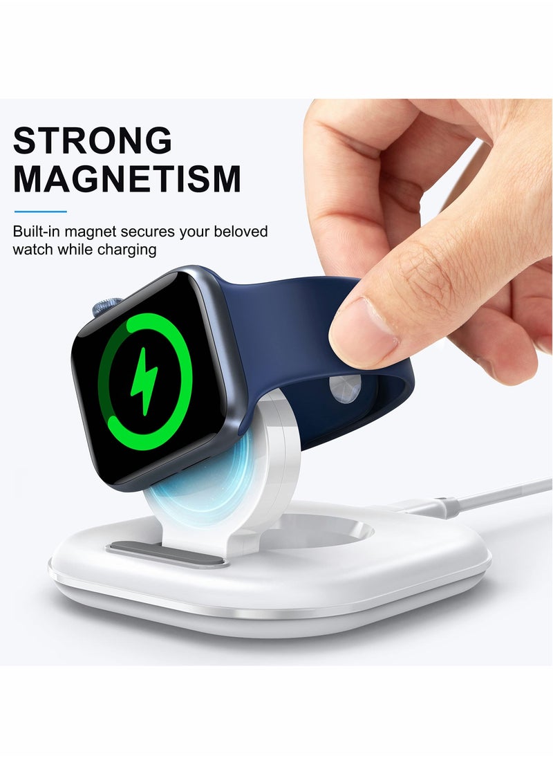Excefore - Wireless Charging for Apple Watch, Watch Charger Stand for Apple Watch, Charging Cable Included, Compatible with Apple Watch Series 7 6 5 4 3 2 SE - Image 1