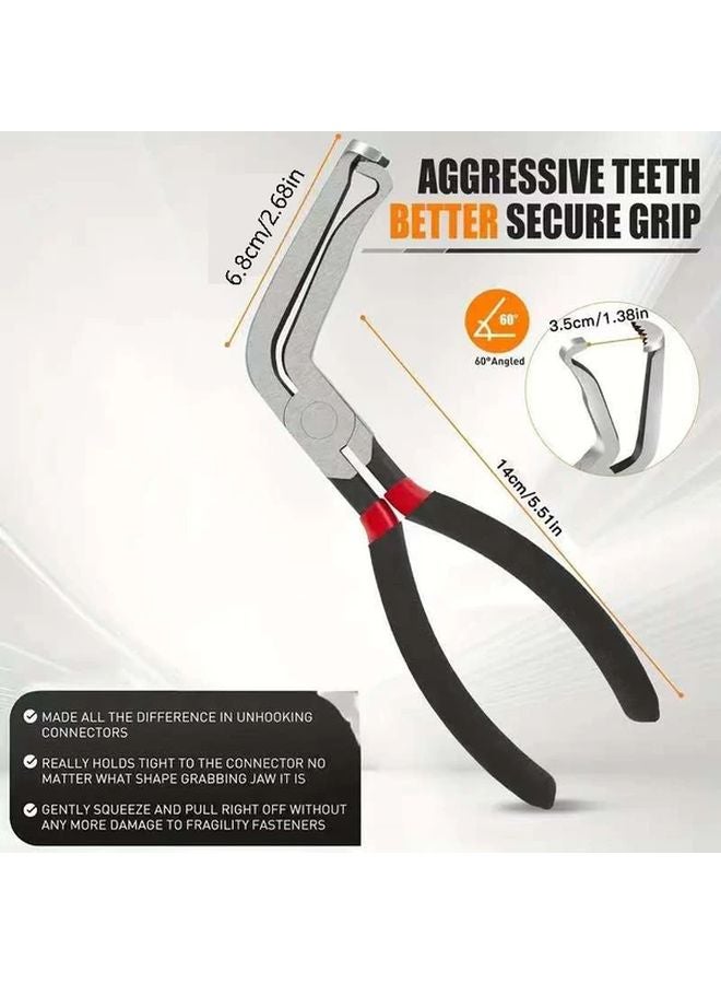 4pcs Automotive Sensor Connector Pliers Set 60 Degree Angle Straight Curved Pry Bar - Image 4