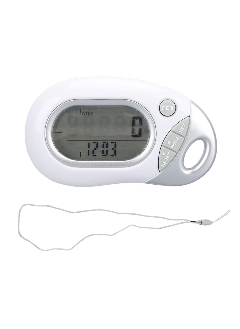 Excefore - 3D Pedometer for Walking, Electronic 3D Sensor High Accuracy White Simple Step Counter, 3D Pedometer for Walking Step Tracker, Accurately Track Steps for Men Women Kids Adults Seniors - Image 1
