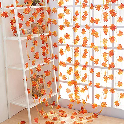 BS AMOR Wall Hanging Artificial Creeper (Orange) - 12 Strings - Image 2