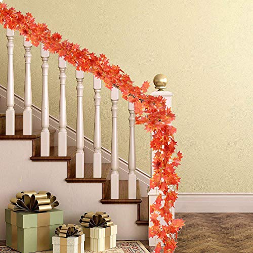 BS AMOR Wall Hanging Artificial Creeper (Orange) - 12 Strings - Image 5
