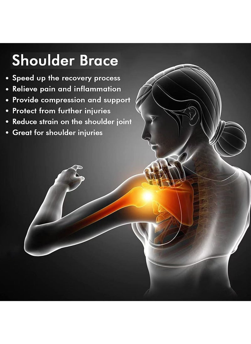 PYC Heated Shoulder Brace Wrap,Shoulder Pads 3 Heating Setting Infrared Shoulder Wrap with Hot Cold Therapy for Rotator Cuff, Frozen Shoulder,Relax Muscle Pain Relief Shoulder Compression Sleeve  - Image 2