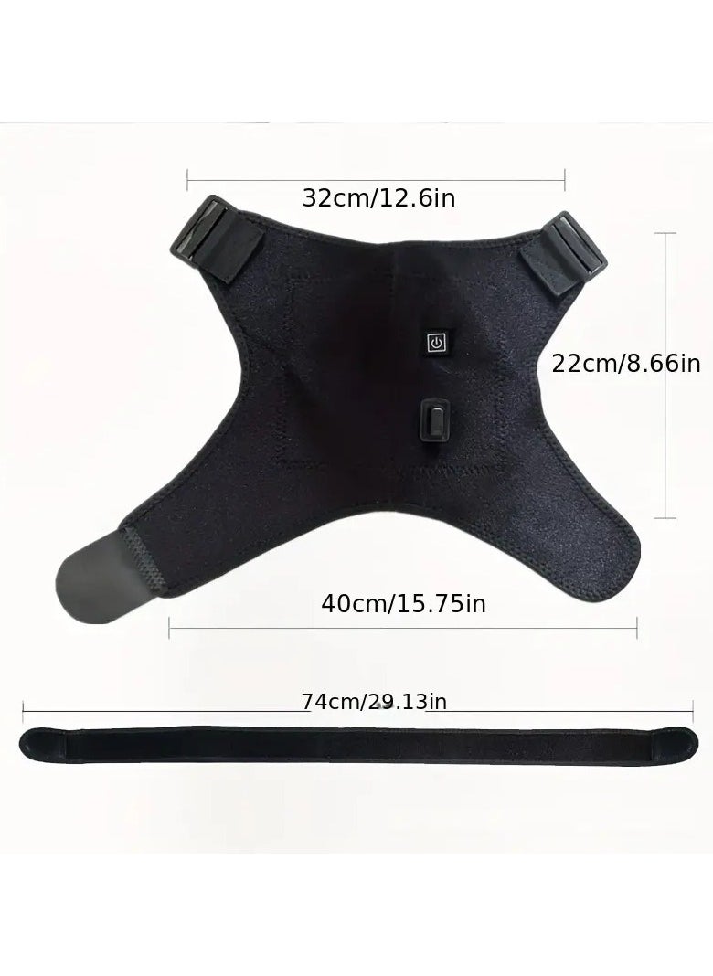PYC Heated Shoulder Brace Wrap,Shoulder Pads 3 Heating Setting Infrared Shoulder Wrap with Hot Cold Therapy for Rotator Cuff, Frozen Shoulder,Relax Muscle Pain Relief Shoulder Compression Sleeve  - Image 4