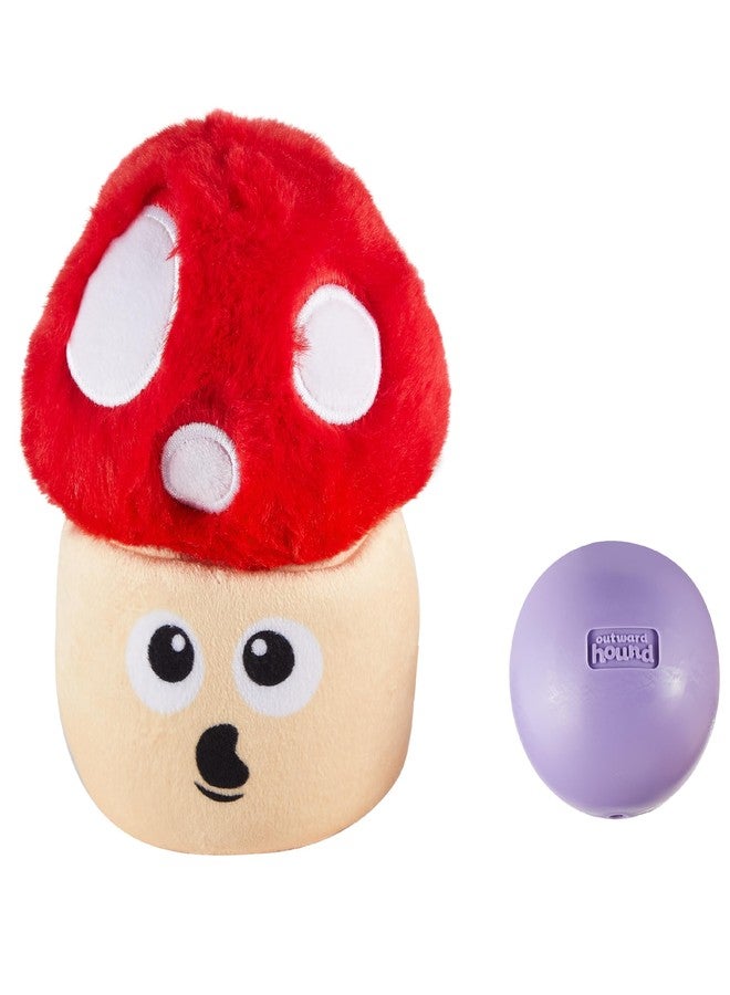 Outward Hound by Nina Ottosson Snack Palz Interactive Plush Dog Puzzle with Treat Ball, Mushroom, Multicolored - Image 1