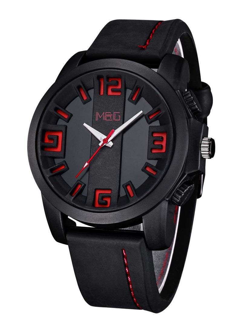 M&G - Water Resistant Leather Analog Watch - Image 1
