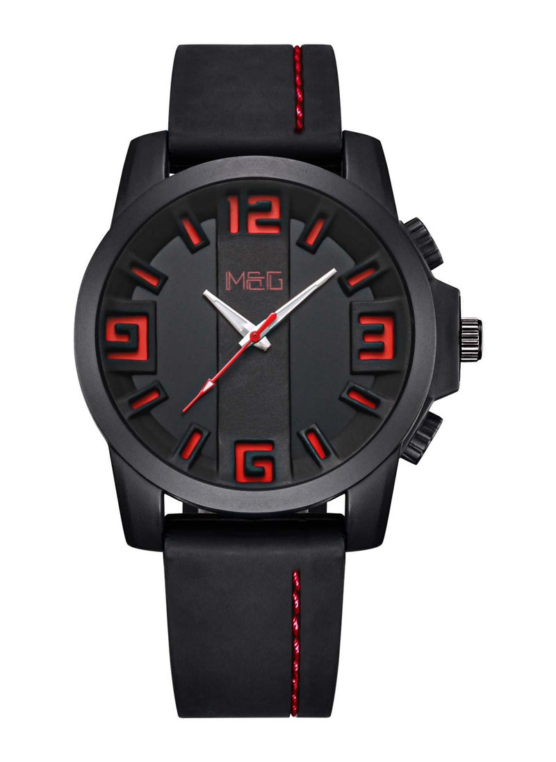 M&G - Water Resistant Leather Analog Watch - Image 1