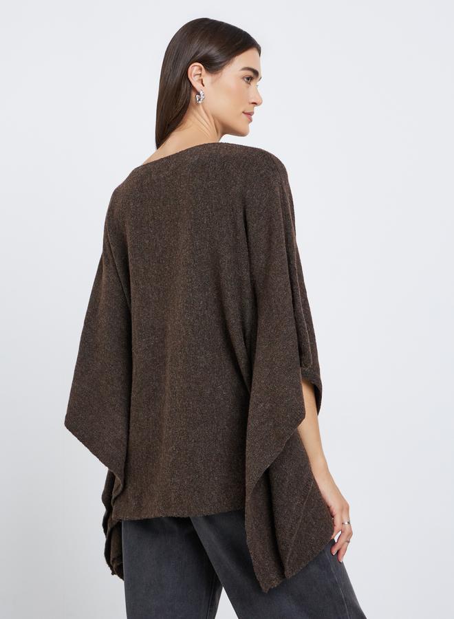 ستايلي سويتر كيب واسع بتفاصيل محبوكة - Image 4