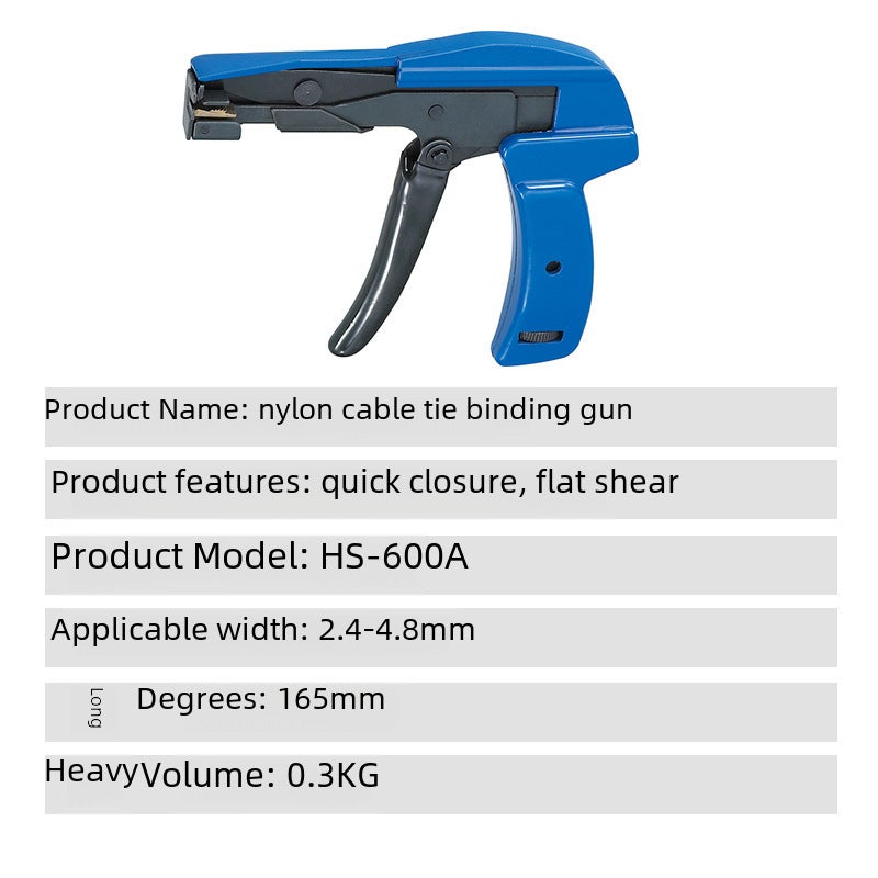 Huasheng Tools HS-600A Nylon Tie Gun Automatic Tightening Cutting and Tightening Gun Quick Strapping Tensioner(HS-600A) - Image 3
