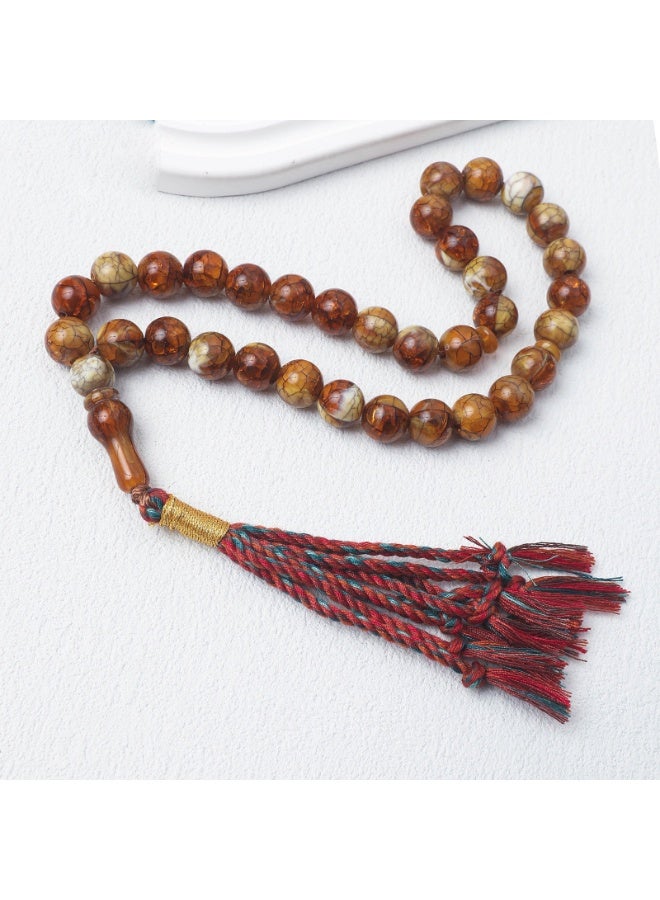 NIBEMINENT 33 Muslim Prayer Beads Red/12mm 