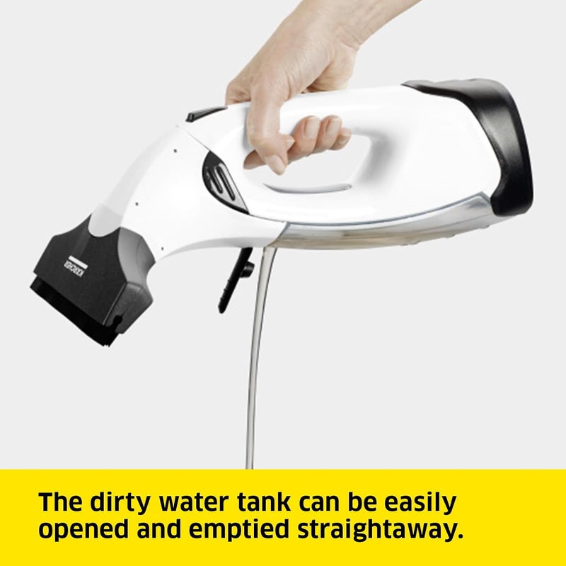 Kärcher Window Vac WV 2 Plus, Battery Running Time: 35 min, LED Display for Battery Status, Suction Nozzle: 280 mm, Spray Bottle with Microfibre Cloth, 20 ml Window Cleaner Concentrate - Image 5