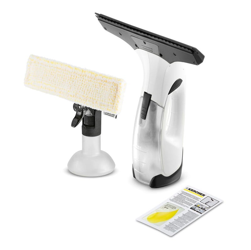 Kärcher Window Vac WV 2 Plus, Battery Running Time: 35 min, LED Display for Battery Status, Suction Nozzle: 280 mm, Spray Bottle with Microfibre Cloth, 20 ml Window Cleaner Concentrate - Image 1