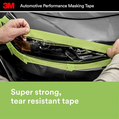 3M 03433 36 mm x 32 m Automotive Performance Masking Tape, 5 Pack - Image 5