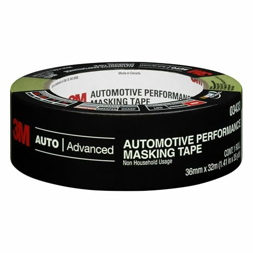 3M 03433 36 mm x 32 m Automotive Performance Masking Tape, 5 Pack - Image 2