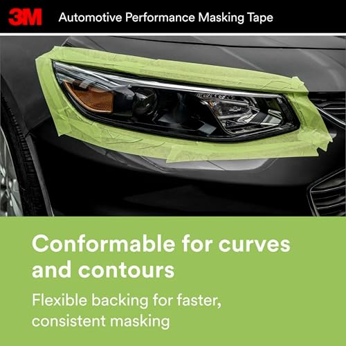 3M 03433 36 mm x 32 m Automotive Performance Masking Tape, 5 Pack - Image 3
