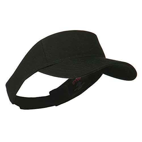 Otto Caps Youth Cotton Sun Visor - Black OSFM - Image 4
