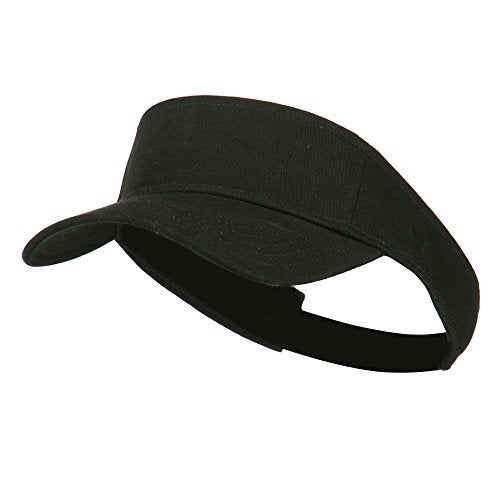 Otto Caps Youth Cotton Sun Visor - Black OSFM - Image 1