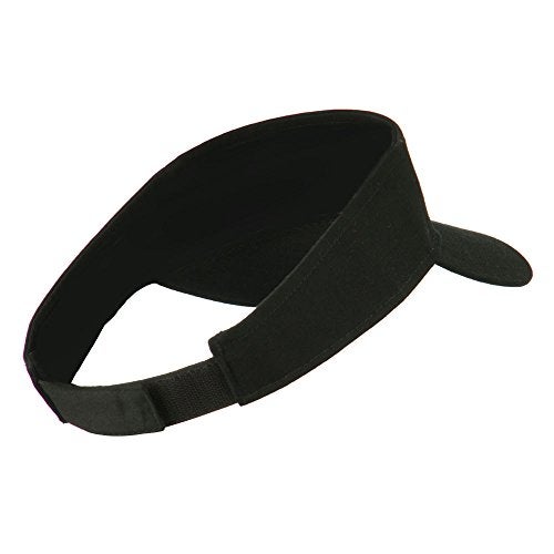 Otto Caps Youth Cotton Sun Visor - Black OSFM - Image 3