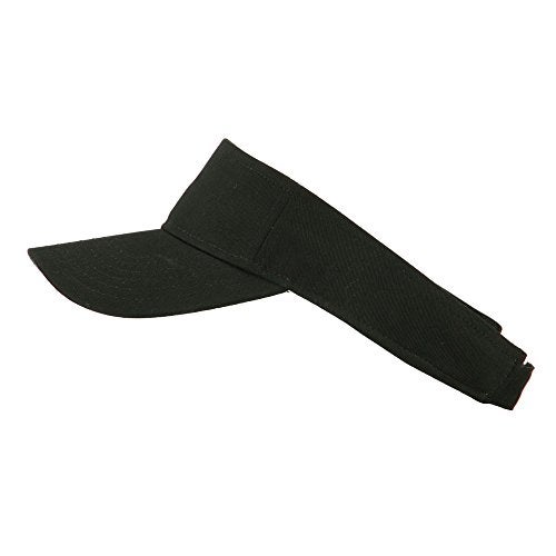 Otto Caps Youth Cotton Sun Visor - Black OSFM - Image 5