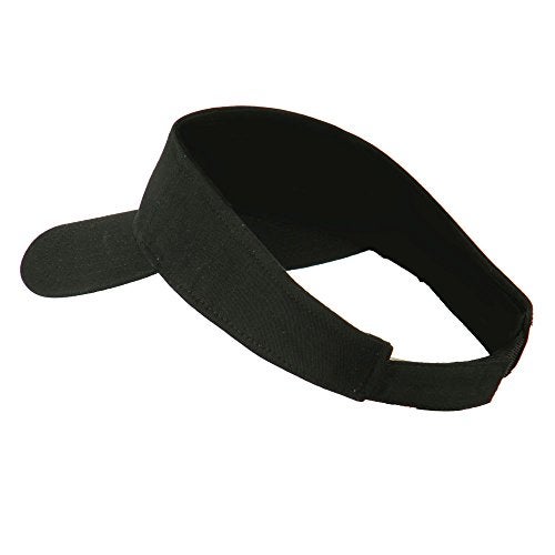 Otto Caps Youth Cotton Sun Visor - Black OSFM - Image 2