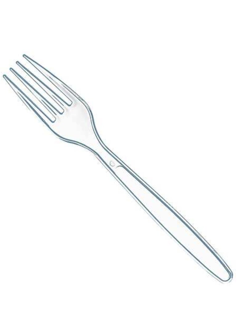 شوكة بلاستيكية شفافة 50 قطعة