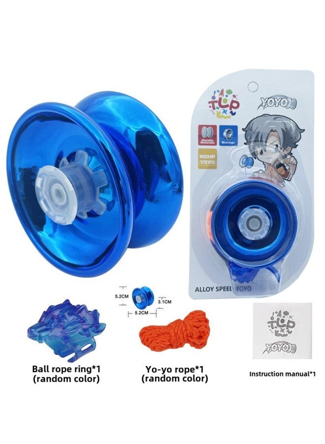 Cady Blue Magic Yo-yo Children Yo-yo Yoyo Genuine Uu Ball Automatic Swing Beginner Boy Toy-Color:Cady Blue Magic Alloy Yo + Hanging Ring - Image 5