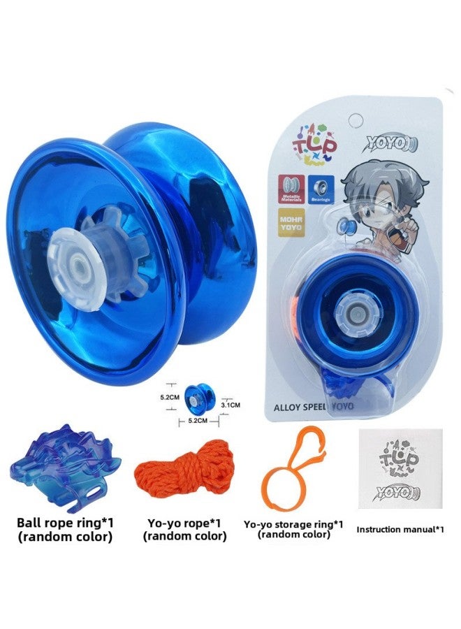 Cady Blue Magic Yo-yo Children Yo-yo Yoyo Genuine Uu Ball Automatic Swing Beginner Boy Toy-Color:Cady Blue Magic Alloy Yo + Hanging Ring - Image 1