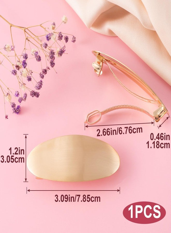 CustomyLife 3inch Oval Hair Barrette Vintage Metal Large Hair Clip Gold French Wedding Prom Formal Hair Accessories for Women Girls Long Thick Hair - Image 2