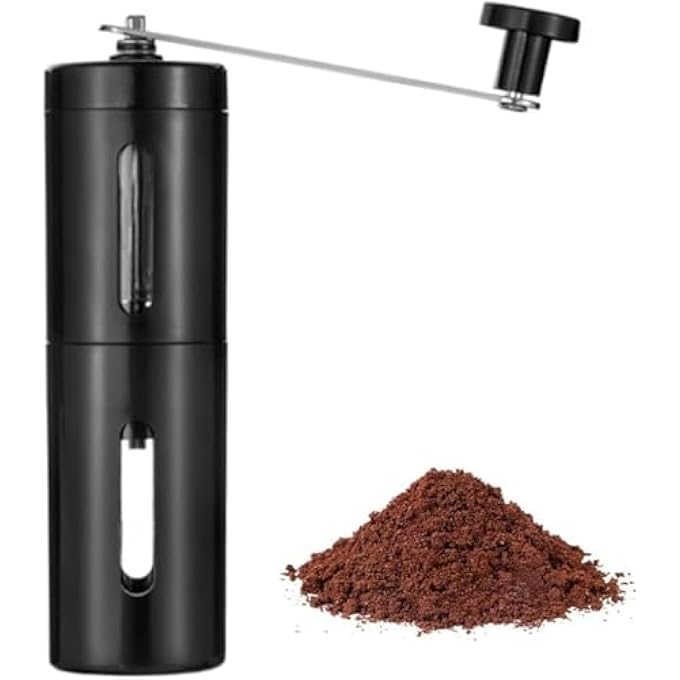 هالامودو مطحنة قهوة يدوية من الفولاذ المقاوم للصدأ، مطحنة فلفل حبوب البن المحمصة حديثًا، ضرورية للسفر والتخييم - Image 2