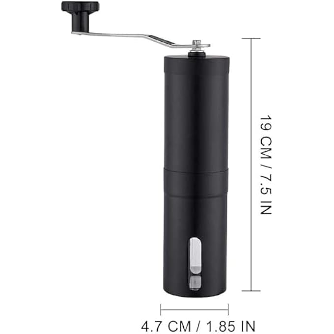 هالامودو مطحنة قهوة يدوية من الفولاذ المقاوم للصدأ، مطحنة فلفل حبوب البن المحمصة حديثًا، ضرورية للسفر والتخييم - Image 3