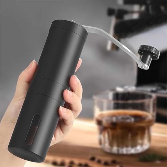 هالامودو مطحنة قهوة يدوية من الفولاذ المقاوم للصدأ، مطحنة فلفل حبوب البن المحمصة حديثًا، ضرورية للسفر والتخييم - Image 5