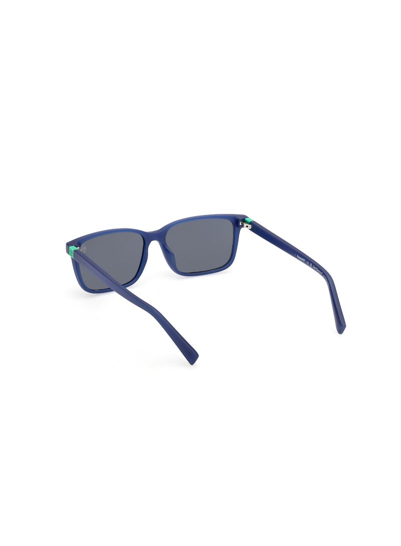 TIMBERLAND FULL RIM TEEN BOY RECTANGULAR BLUE INJECTED SUNGLASSES - Image 3