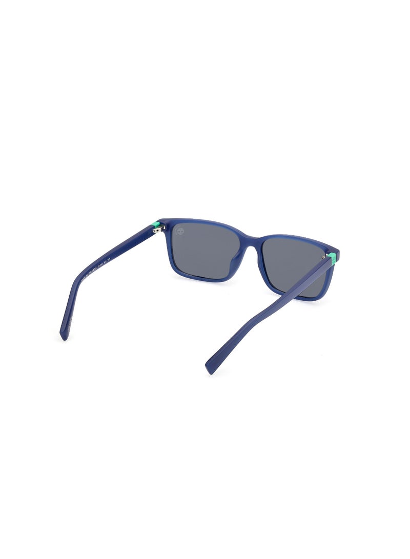 TIMBERLAND FULL RIM TEEN BOY RECTANGULAR BLUE INJECTED SUNGLASSES - Image 5