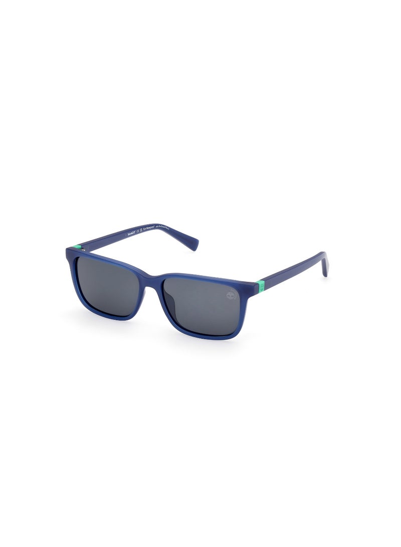 TIMBERLAND FULL RIM TEEN BOY RECTANGULAR BLUE INJECTED SUNGLASSES - Image 1