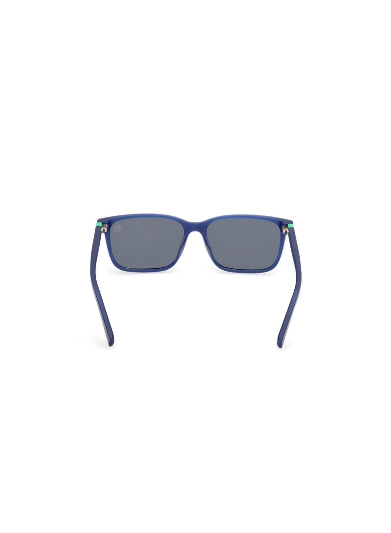 TIMBERLAND FULL RIM TEEN BOY RECTANGULAR BLUE INJECTED SUNGLASSES - Image 4