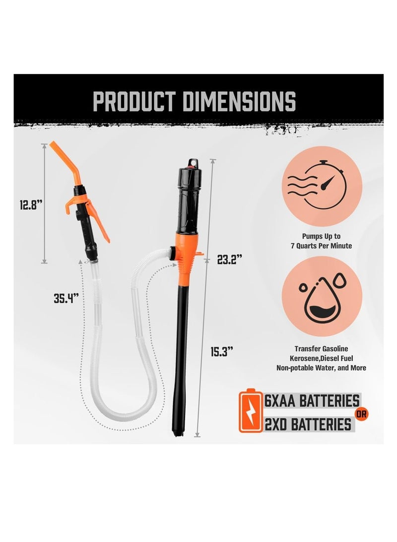 عام مضخة نقل السوائل التي تعمل بالبطارية، 2.2 جالون في الدقيقة، مضخة نقل المياه والوقود - Image 2