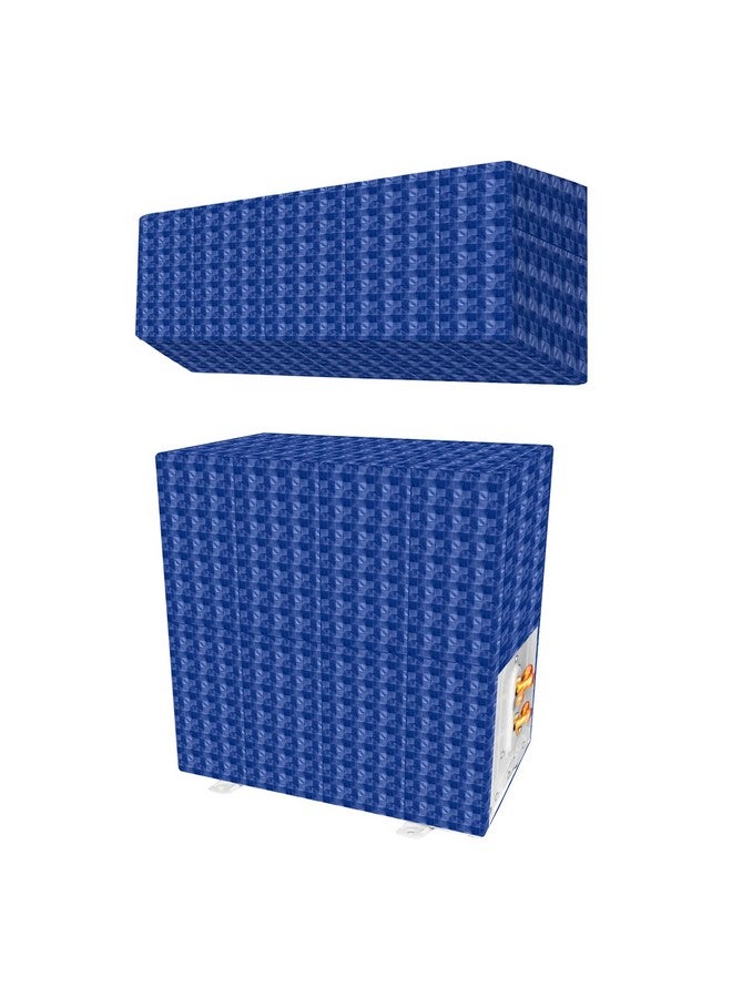 Kuber Industries Split AC Cover | PVC Check AC Cover | Outdoor Condenser AC Cover | AC Cover for Indoor & Outdoor | AC Cover for Dust Protection | 1.5 Ton Ac Cover | Blue - Image 1
